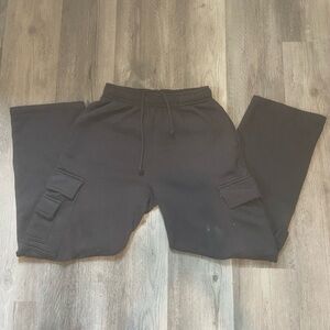 SIZE SMALL “GARAGE”DARK GREY WOMANS CARGO SWEATPANTS